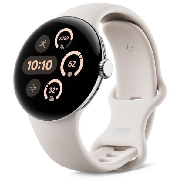 Google Pixel Watch 3 (LTE) 45mm Polished Silver/Porcelain