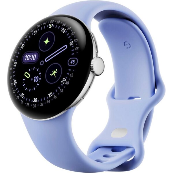 Google Pixel Watch 4 (LTE) 41mm Polished Silver mit Sportarmband Iris