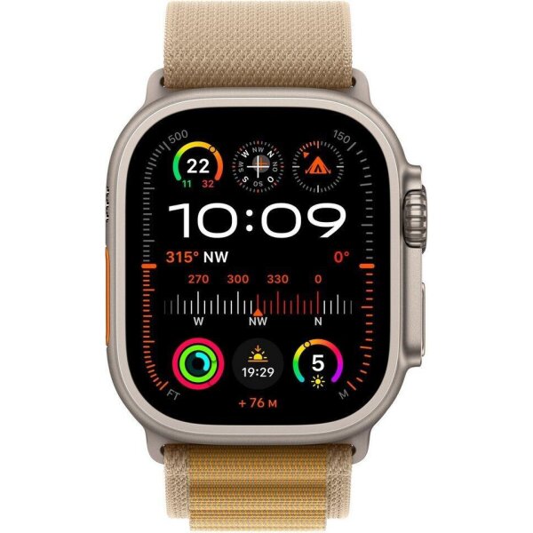 Apple Watch Ultra 2 (GPS + Cellular) 49mm Titan Natur Alpine Loop Mandel M