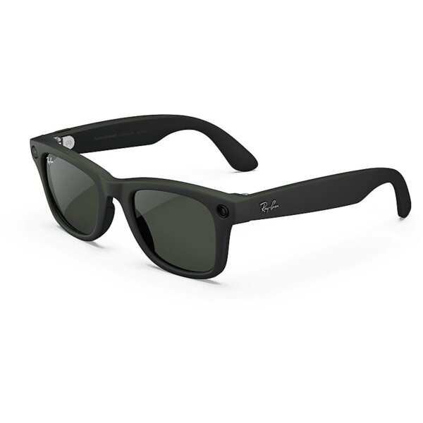 Ray-Ban RW4006 Meta Wayfarer 50mm matt Schwarz transitions graph. green
