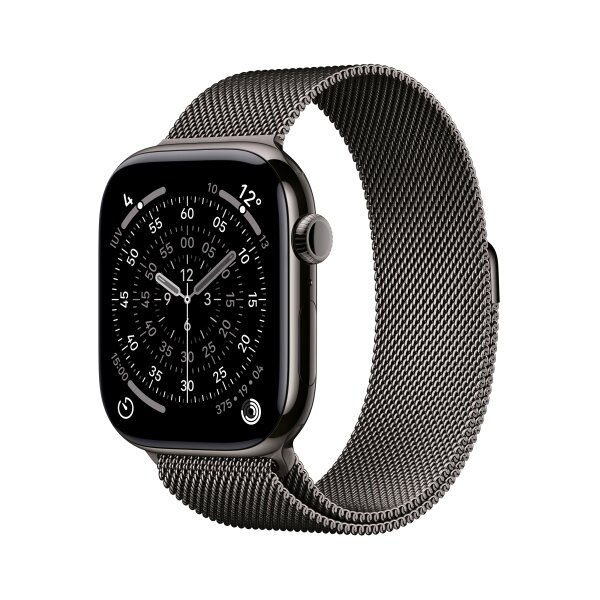 Apple Watch Series 11 (GPS + Cellular) 46mm Titan Schiefer Milanaise-Armband Schiefer M/L