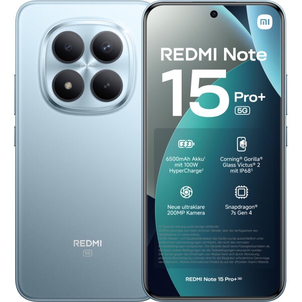 Xiaomi Redmi Note 15 Pro+ 5G 256GB glacier blue
