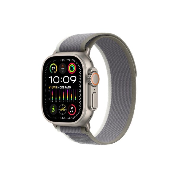 Apple Watch Ultra 2 49mm Titan GPS + Cellular Trail Loop grün/grau S/M