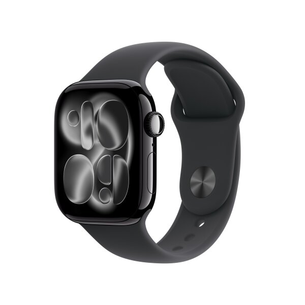 Apple Watch Series 11 (GPS + Cellular) 42mm Aluminium Diamantschwarz/Schwarz S/M