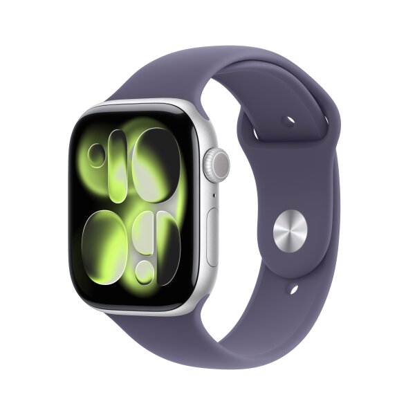 Apple Watch Series 11 (GPS + Cellular) 46mm Aluminium silber/nebelviolett M/L