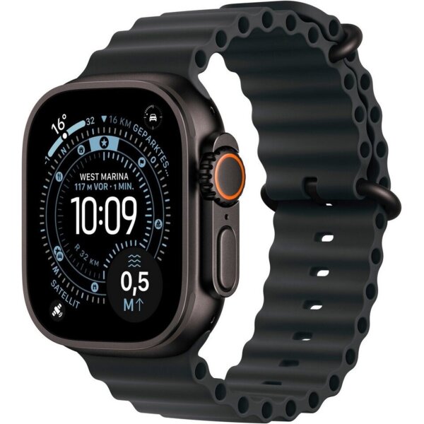 Apple Watch Ultra 3 49mm Titan Schwarz GPS + Cellular Ocean Armband schwarz