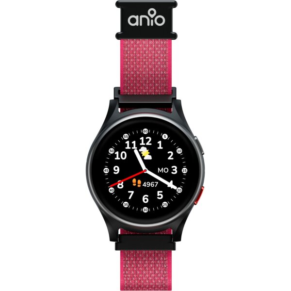 Anio 6 Kinder Smartwatch Schwarz/Rot
