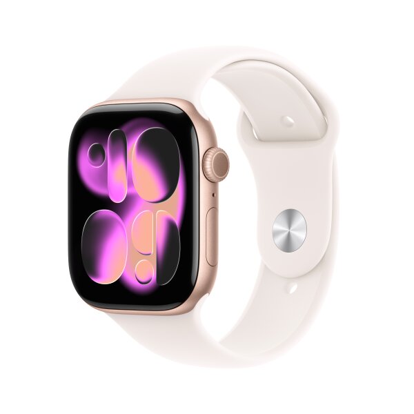 Apple Watch Series 11 (GPS + Cellular) 46mm Aluminium Rosegold/Blassrosa M/L
