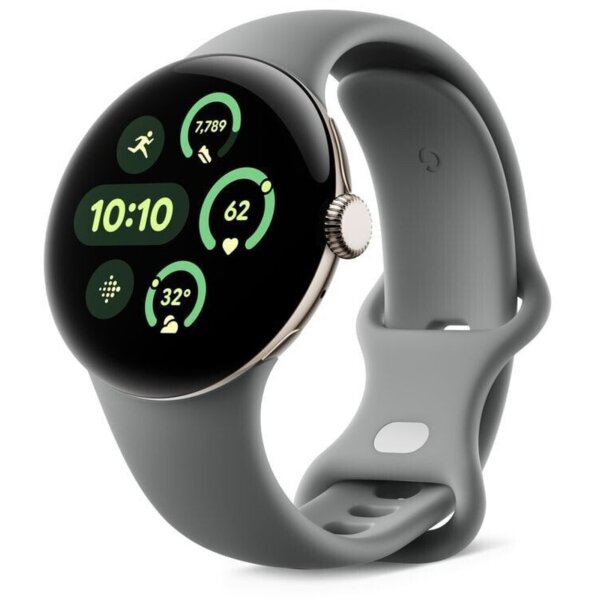 Google Pixel Watch 3 (LTE) 41mm Champagne Gold mit Sportarmband Hazel